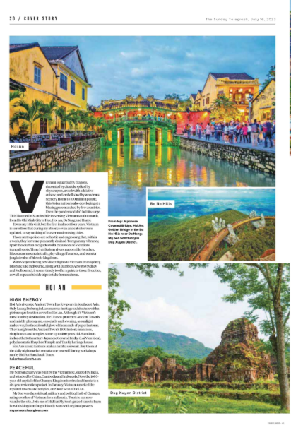 Hình ảnh cây cầu xuất hiện trên bìa tạp chí du lịch quốc tế.