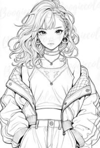 282+ Tranh tô màu anime girl ngầu cực chất cá tính