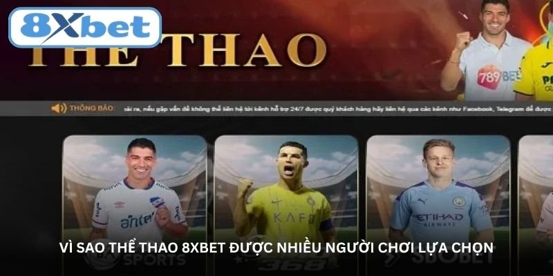 Vì sao Thể thao 8XBET được nhiều người chơi lựa chọn